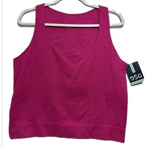 DSG Vibrant Pink Tank Top Momentum Seamless Crop Tank Raspberry Ice Hue -XXL NWT